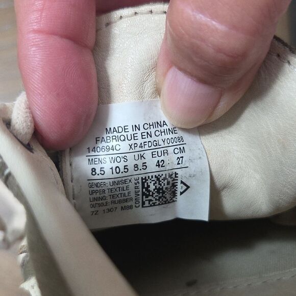 Converse John Varvatos All Star Player GreenCanvas/Leather Low Tops 8.5M/10.5W - Picture 8 of 9